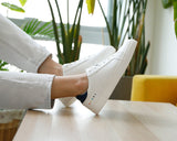 Classic Recycled Leather in White - for him & her - KIBO