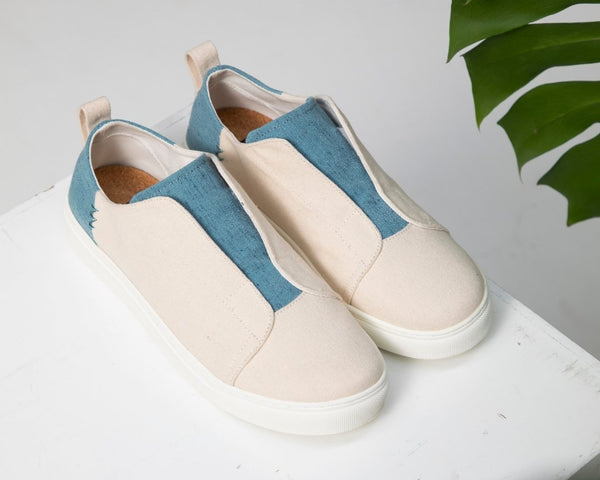 Recycled Canvas Slip-On in AQUAMARINE (For Him & Her) - KIBO